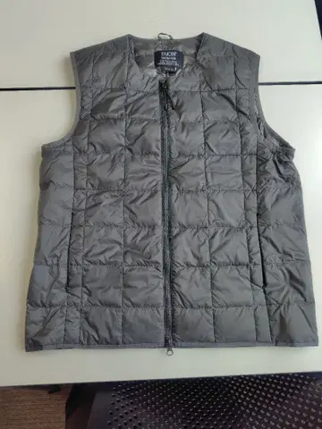 TAION 다운 베스트 L 크루넥 더블 지퍼