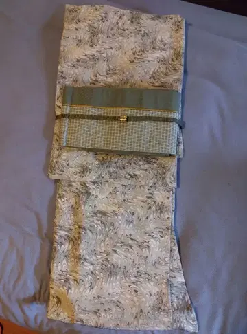 먹물 흘림 이중 기모노 코몬 기모노