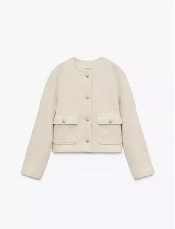 [ 미사용 새상품 ] 완판템 ZARA 부클레 버튼 자켓