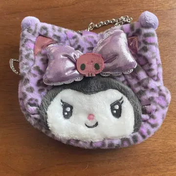 산리오 쿠로미 갸루 고양이 페이스 파우치