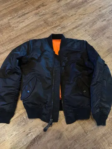 AVIREX USA MA-1 자켓 S 사이즈 여성용 블랙