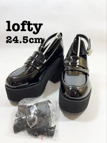 [ LL 사이즈 ] lofty 로프티 통굽 로퍼 스트랩 신발