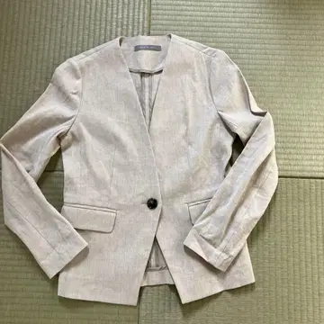 theory luxe 노카라 자켓 베이지