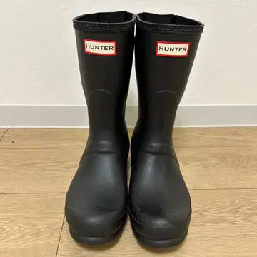 HUNTER 미들 레인부츠 24 블랙