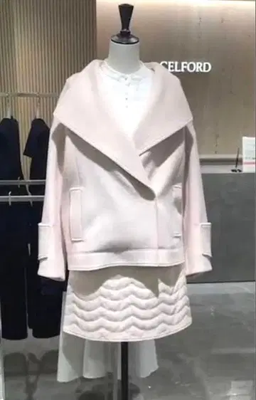 셀포드 전개 스커트 울 핑크 size 38