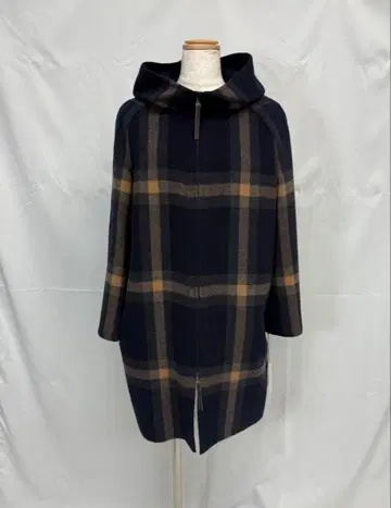 미사용 택 포함 SWINSWING 캐시미어 체크 코트