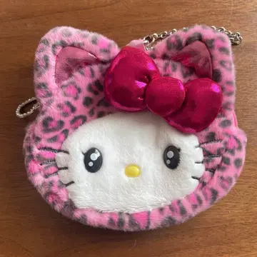 산리오 키티 갸루 고양이 페이스 파우치