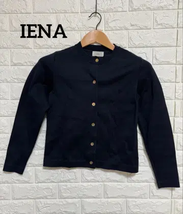 IENA 네이비 골드 버튼 긴팔 가디건