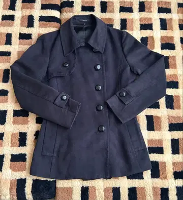 COMMECA ISM BLACK 테일러드 자켓 허리 벨트 포함