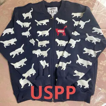 USPP 집업 점퍼 일본제 네이비 고양이 실루엣