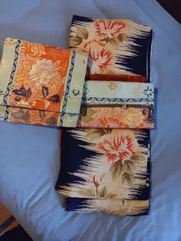 앤티크 기모노 이중 기모노