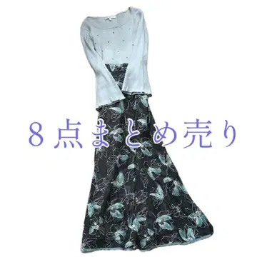 L 사이즈 여성용 묶음 판매 미인백화점 꽃무늬 레이스 펄 니트