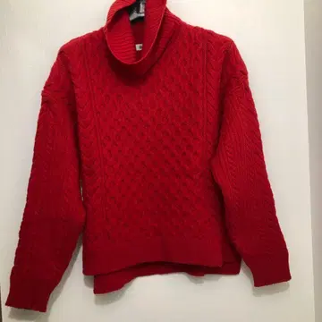 터틀넥 케이블 니트