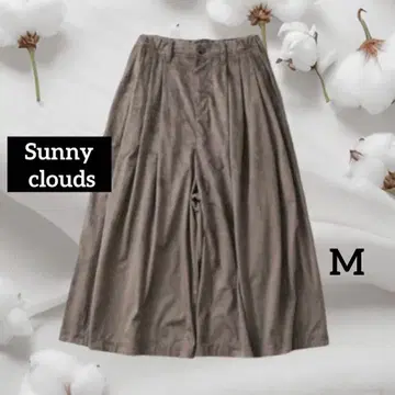 [ 미사용 ] 써니클라우드 거짓말쟁이 스웨이드 큐로팬 M 와이드 팬츠