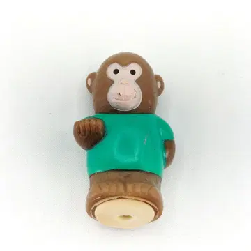 당시 물건 반성하는 원숭이 마스코트 피규어 소프트 비닐 레트로