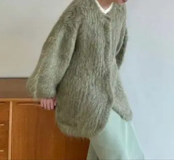 [ CLANE ] COLOR MOHAIR SHAGGY CARDIGAN