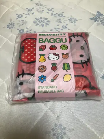 BAGGU standard 바구 헬로키티 에코백 산리오 사과