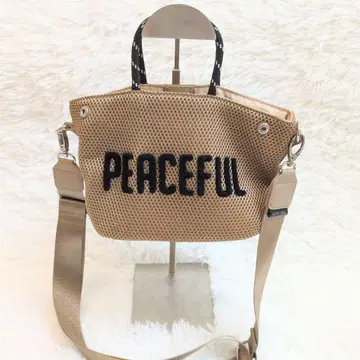 새상품급 PECINCHAR 페신샤 와펜 미니 메쉬 백 2way