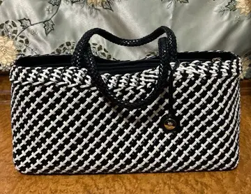 BO21 핸드백 뜨개질 백 가죽 메쉬