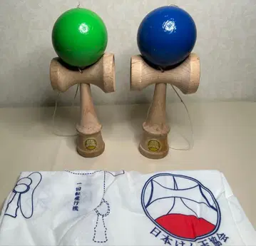 일본 켄다마 협회 공식 켄다마 2개 세트 & 손수건 (미사용)