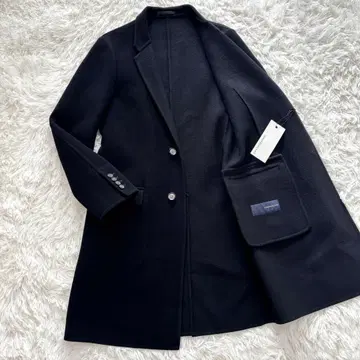 [택 포함 미사용] 최상급 캐시미어 투모로우랜드 기모 체스터 코트 블랙