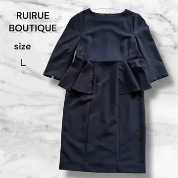 새상품급 루일 에 부티크 L 페플럼 원피스 네이비