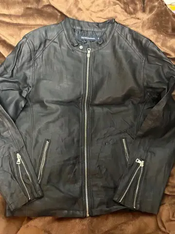 (NEVER)Acquiesce 블랙 가죽 자켓 M