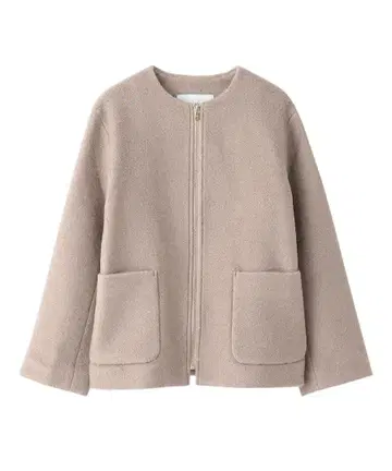 매킨토시 철학 울 파일 노카라 숏코트 사이즈 36