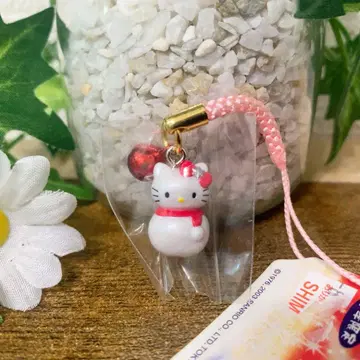 레어 지역 한정 키티 눈사람 스트랩 겨울 한정판 희귀 2003년 제작