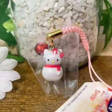 레어 지역 한정 키티 눈사람 스트랩 겨울 한정판 희귀 2003년 제작