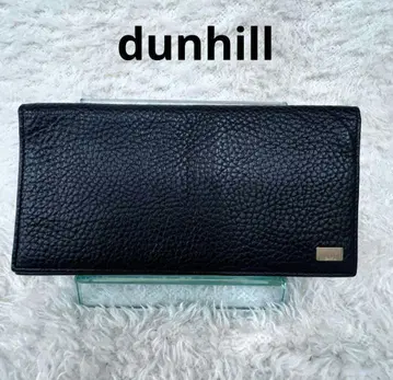 새상품급 던힐 남성용 가죽 블랙 주름 장지갑