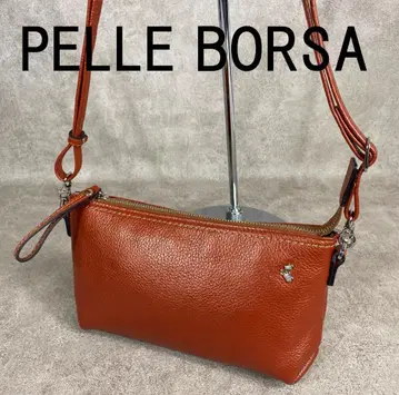 [ 미사용 ] 페레볼사 일본제 소가죽 숄더백 브라운