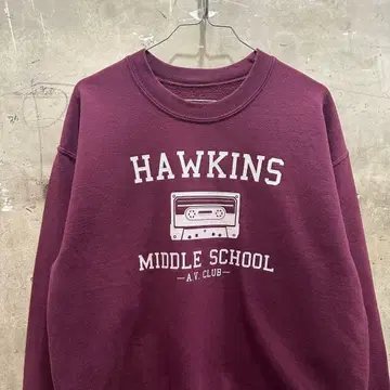 US 구제 의류 기묘한 이야기 호킨스 맨투맨 트레이닝복