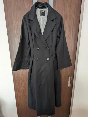 swingle 롱 트렌치코트 블랙