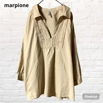 9668 말피오네 프론트 핀턱 블라우스 스키퍼 셔츠 LL 구제 의류