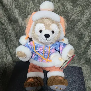 상하이 디즈니랜드 구정 더피 겨울 의상 봉제 인형 약 30cm