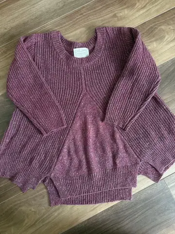 BEARDSLEY  니트 튜닉 와인 프리