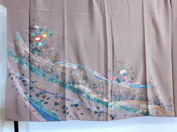 순수 실크 소주 자수 이중 기모노 호몬기 기모노 한 개의 문양