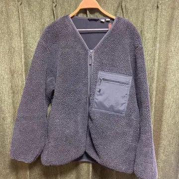 유니클로 U 네이비 플리스 가디건 XL