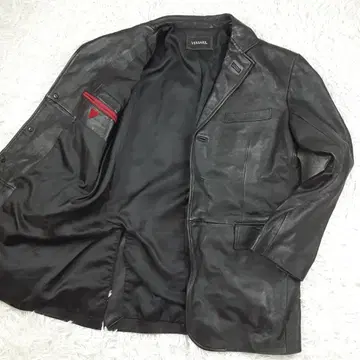 새상품급 VERSARE 레 라무 가죽 자켓 블랙 양가죽