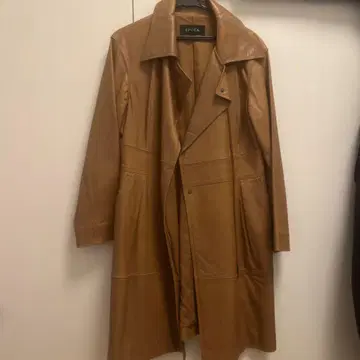 EPoca 브라운 가죽 코트 ITL 40