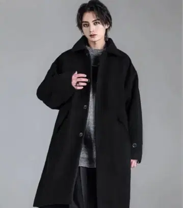 [ ADRER ] 비버 멜톤 오버 스텐카라 코트