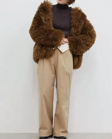 hwyl 보아 자켓 브라운