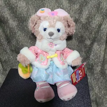 2024 상하이 디즈니랜드 구정 핑크 리본 포함 셰리메이 봉제 인형