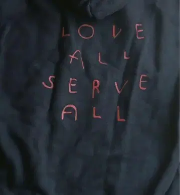 후지이 카제 LOVE ALL SERVE ALL 후디 L 사이즈 표기(M)