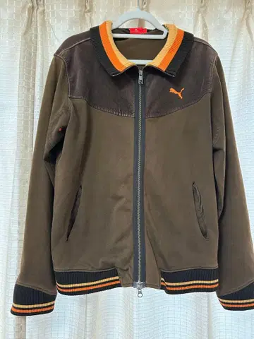 Puma 브라운 집업 자켓