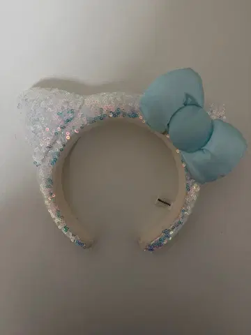 USJ 유니버셜 키티 머리띠 스팽글 스카이블루