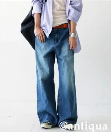antiqua 와이드 데님 팬츠 L