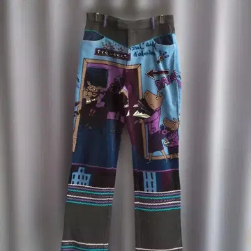 캐릭터 프린트 캐주얼 팬츠