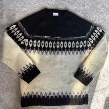 PT TORINO 노르딕 스웨터 아이보리 블랙